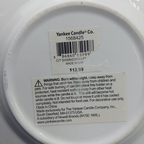 YANKEE CANDLE SHIMMERING FOREST REINDEER CERAMIC CANDLE PLATE - Picture 5 of 5